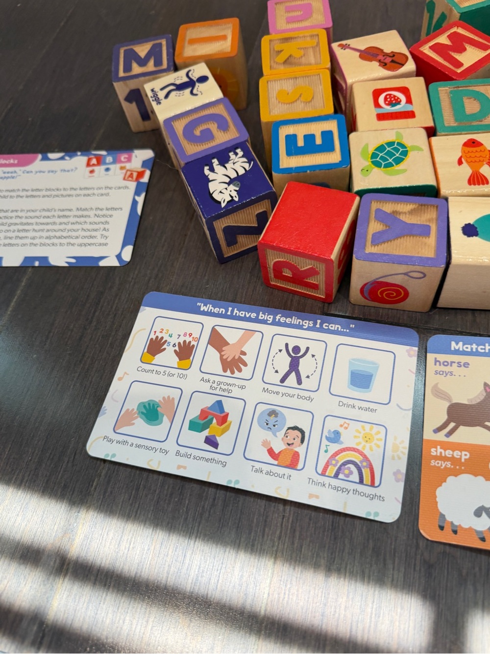 Ms. Rachel Multicolor Wooden Alphabet & Number Block Learning Set Activity Cards - Picture 4 of 10